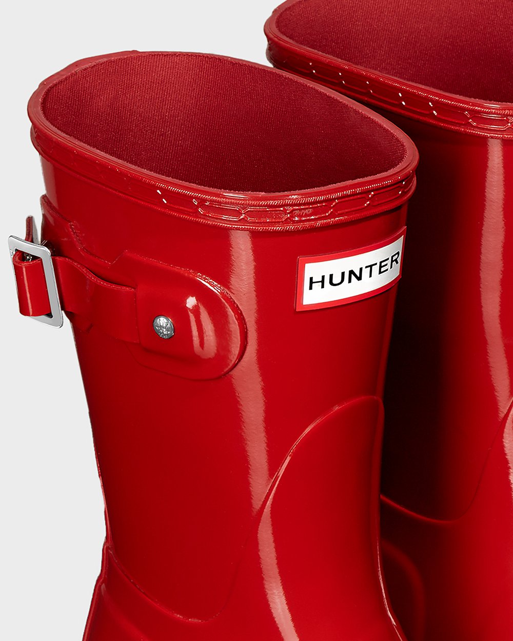 Women Hunter Original Gloss | Short Rain Boots Red | NZ-12780-EXOD